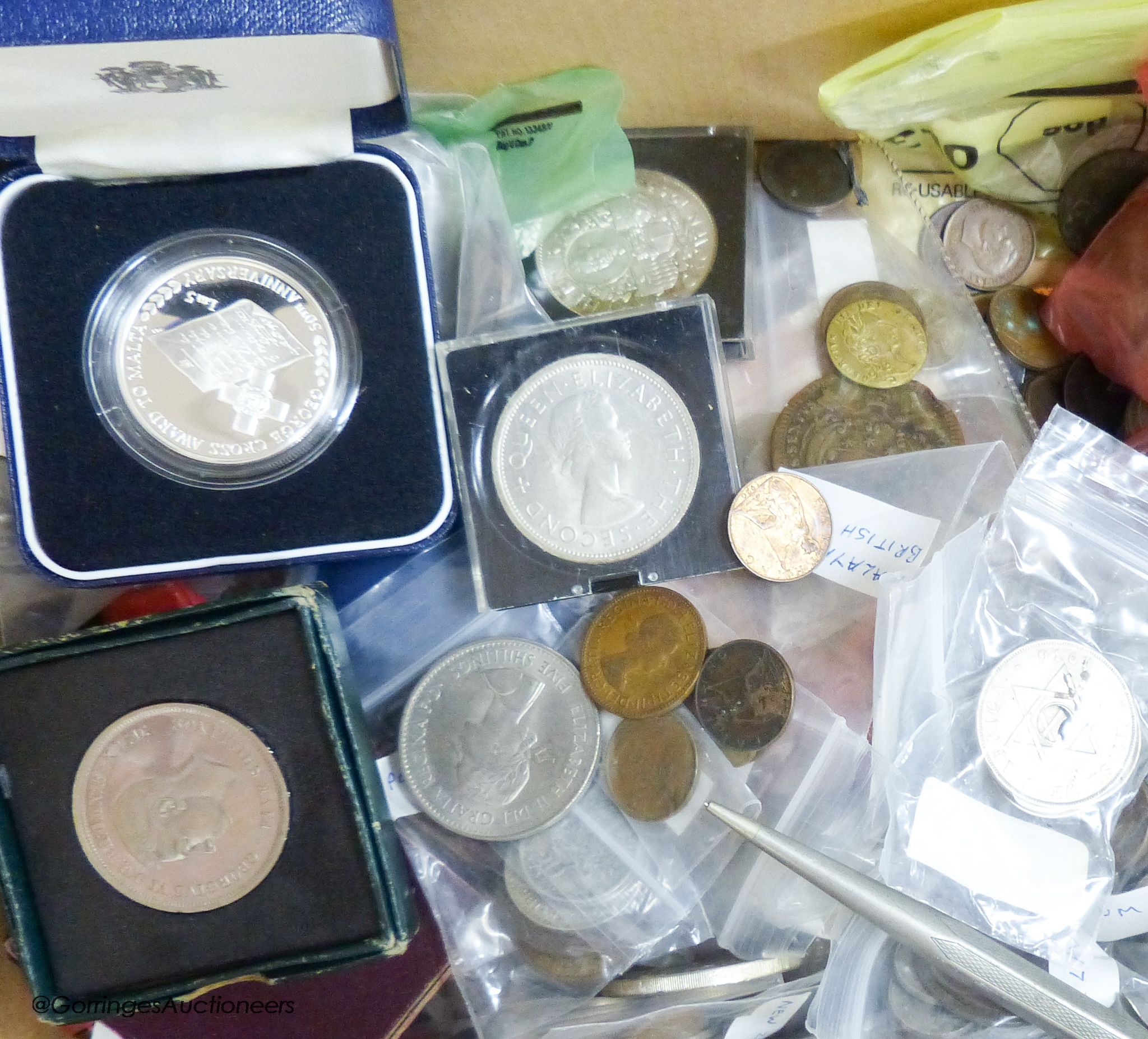 A collection of UK coins